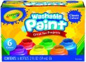 Crayola Washable Kids Paint, 6 Count, Kids At Home Activities, Painting Supplies, Gift