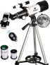 Gskyer Telescope, 70mm Aperture 400mm AZ Mount Astronomical Refracting Telescope for Kids Beginners – Travel Telescope with Carry Bag, Phone Adapter and Wireless Remote